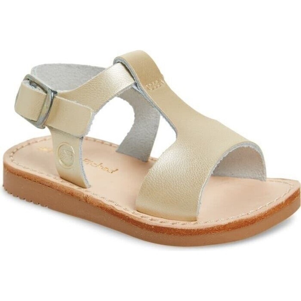 Freshly Picked Toddler Little Girl Malibu Sandal Platinum Champagne Gold Size 8